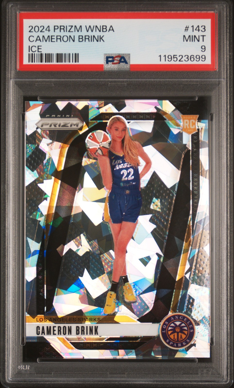2024 PANINI PRIZM WNBA ICE #143 CAMERON BRINK PSA 9