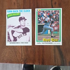donruss - carl yastrzemski red sox turn back the clock, first base MLB Lot (2)
