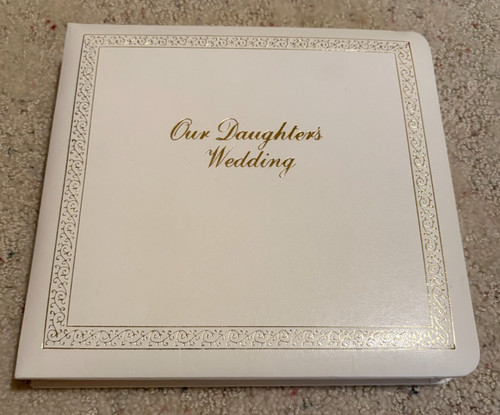 'Our Daughter's Wedding' Album Vintage Eggshell & Gold 23 Photo Slots