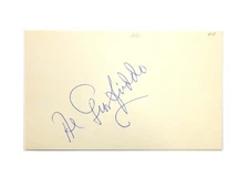 Al Gionfriddo Signed 3 x 5 Index Card Auto