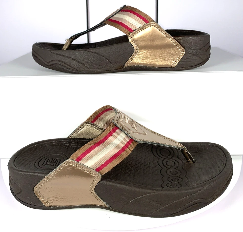 Sandálias terapêuticas femininas Thera Shoe flip flop marrom dourado rosa tanga sapatos, 5 - Imagem 2 de 4