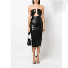 Rick Owens Black Strapless Prong Dress size 44 or U.S. 12  New with Tags