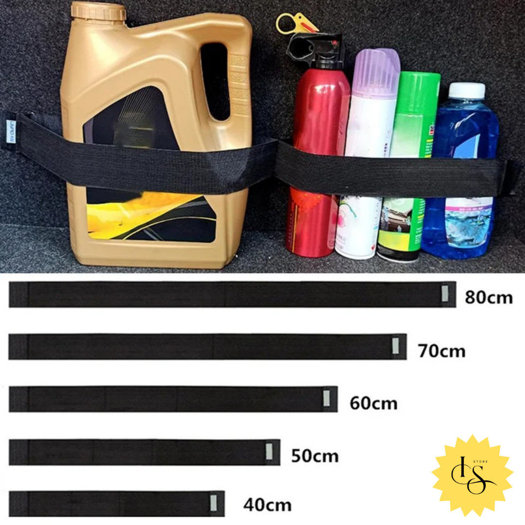 Organizer Bagagliaio Auto Elastico Universale Porta Oggetti Nylon Multi Tasche - Immagine 1
