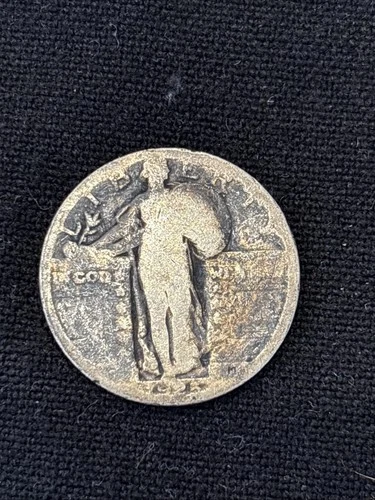 2 Standing Liberty Silver Quarters, 1925, ?, and 1 unknown date Barber Quarter