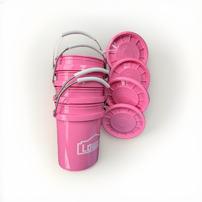 #ad #ad Lot Of 4 Lowes Mini Pink Bucket With Lids NEW SHIPS TODAY $20.00