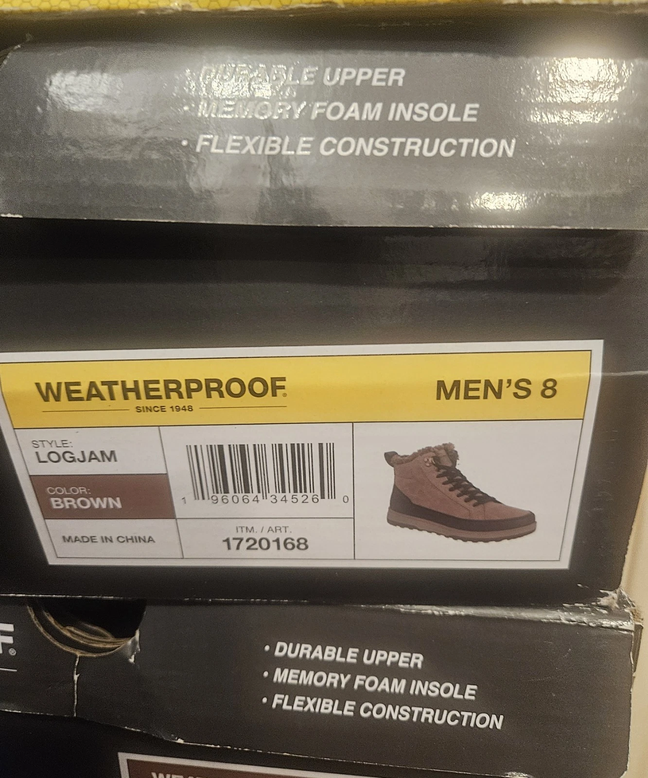Weatherproof Winter Boots Black, Size 8.0