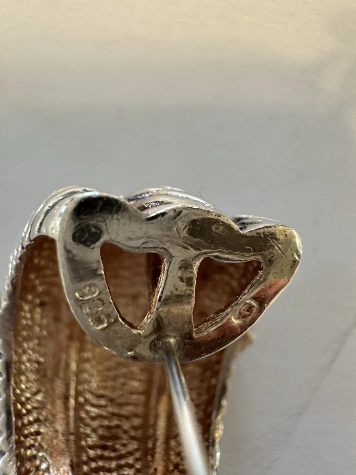 Sterling Silver Triple Cable Half Hoops Omega Backs GUC - Image 4 of 4