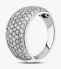9ct White Gold, 2ct Diamond Pavé Ring - Size K - RRP £3320