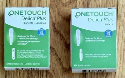 100 ONETOUCH DELICA PLUS 33g LANCETS  1 X 100 EXP 11-30- 26 SEALED BOX  DIABETES