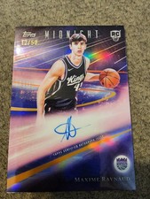 2025-26 Topps Midnight Basketball Maxime Raynaud-ROOKIE HORIZONTAL AUTOGRAPH /50