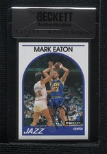 BAS 1989-90 NBA Hoops Mark Eaton #155 Seal of Authenticity Auto 3c7