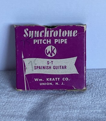 Vintage Wm KRATT CO Synchrotone PITCH PIPE S-T Spanish Guitar W/ Original Box!