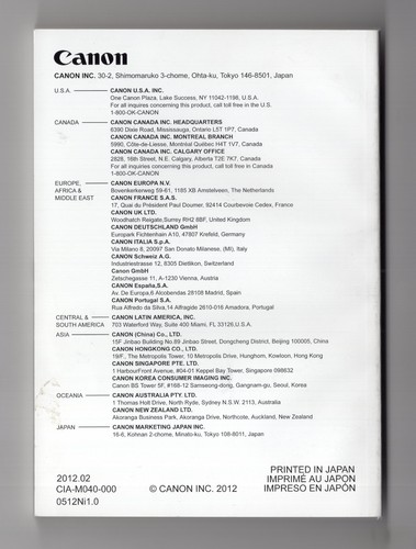 Canon GPS Receiver GP-E1 Instruction Manual / User Guide (9 Languages) - Picture 2 of 6