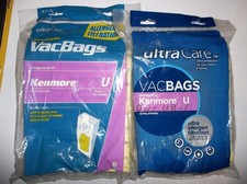 LOT OF 2 Ultra Care Kenmore U VacBags 8 Bags/PACK Replaces 50688 Select Uprights