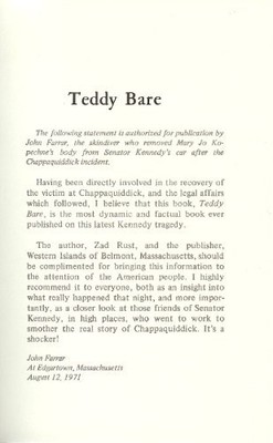 Teddy Bare: The Last of the Kennedy Clan, Rust, Zad