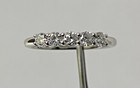 14K White Gold 5 Stone Round Lab Grown Diamond Half Eternity Band 2.2g size 6.75 — photo 4