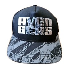 Avengers Kids Hat Ball Cap Black Silver Marvel Cap Adjustable 8 Year L/XL Hat