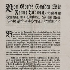 Hochstift Bamberg Finanzierung von Verteidigungsmaßnahmen gegen Frankreich 1793