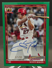 2026 Topps Series 1 1991 Topps Baseball Green 57/99 Scott Rolen #91A-SR Auto HOF
