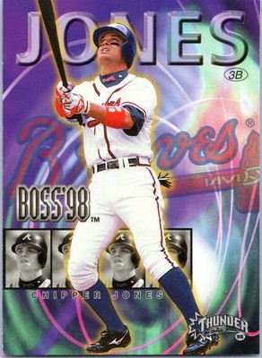 CHIPPER JONES, 1998 CIRCA THUNDER, BOSS'98 INSERT #10 of 20 B, BRAVES