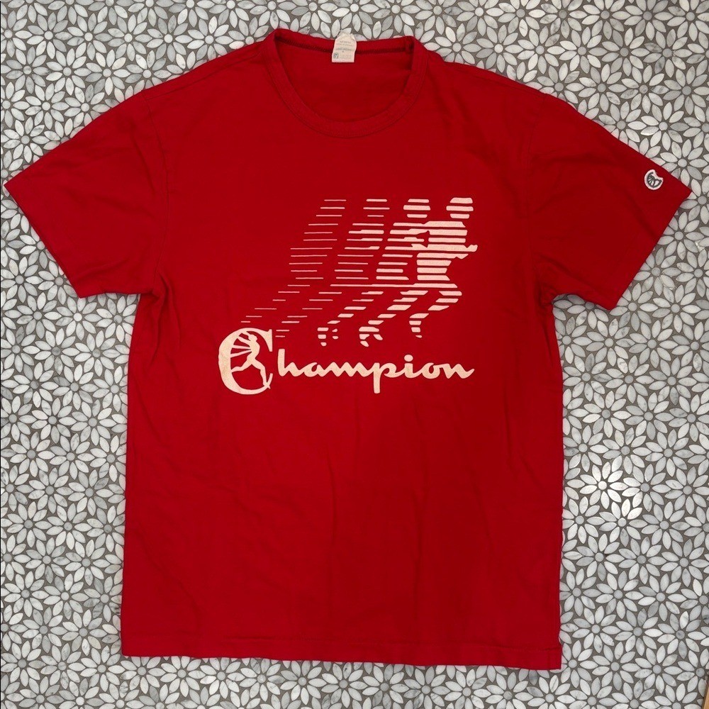 Men's Todd Snyder x Champion Tshirt in Red Runner, Size M