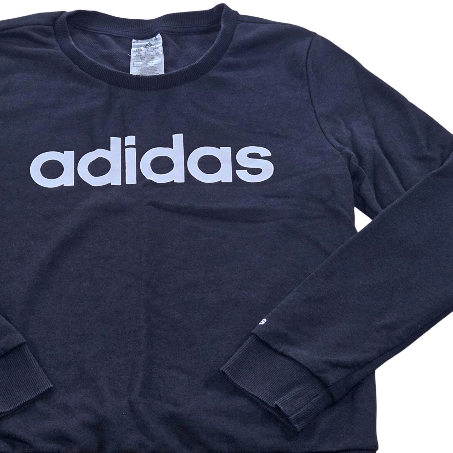 Adidas Essentials Linear Sweatshirt Pullover Long… - image 1