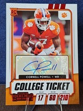 2021 Contenders Draft Picks Cornell Powell Auto College Ticket Football Card#258
