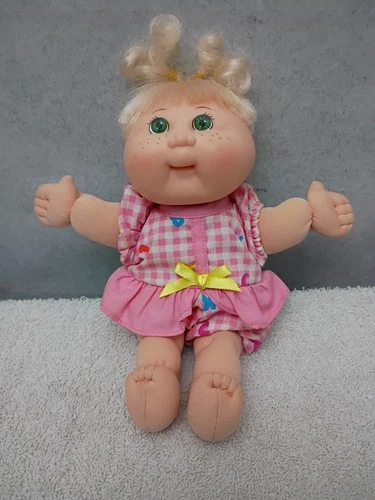 Cabbage Patch Mini Doll ,Blonde Pigtails With Green Eyes