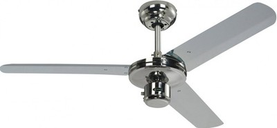 Moderner Deckenventilator mit Zugschnur WESTINGHOUSE INDUSTRIAL Chrom 122 cm