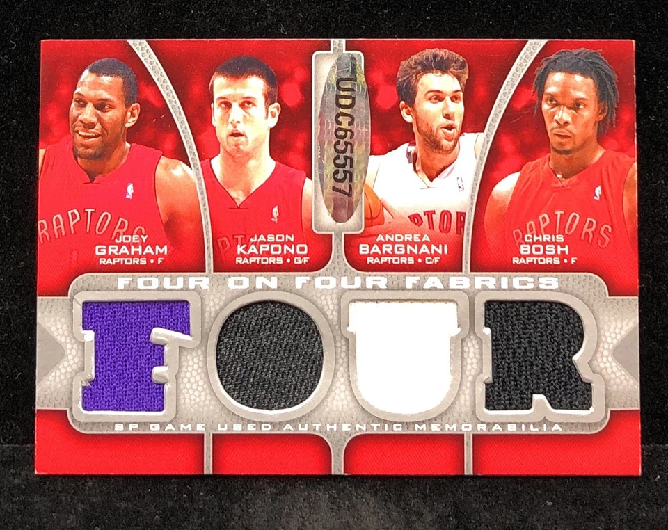 2009-10 SP游戏使用4对4面料#FPHITOR Iguodala品牌Bosh Bargnani /99 — 第 2/2 张图片