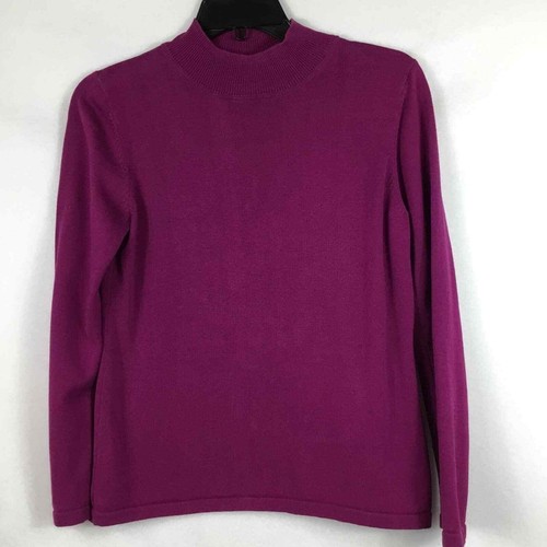 Coldwater Creek purple mock turtleneck 
