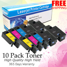 10 Multi-Pack 1250 Toner Set Dell 1250c 1355cnw 1350cnw 1355cn C1760nw C1765nf