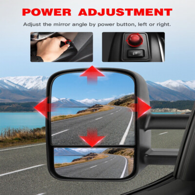 Silverado Mirror Pair Of Power Side View Mirrors For GMC C/K 1500, Tahoe, Yukon (1988-1998) - Manual Fold 2005 Silverado Mirrors - Foto 9