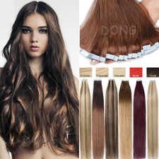 Skin Weft Seamless Real Remy Human Hair Tape In Extensions Highlight 20-60pcs US