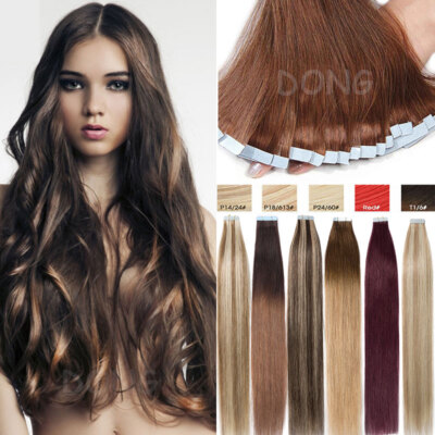 Skin Weft Seamless Real Remy Human Hair Tape In Extensions  display picture 1