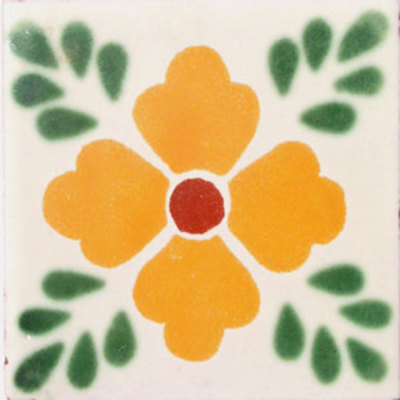 #C038) Mexican Tile sample 4x4 inch, we combine shipping GET  WHAT YOU NEED !!