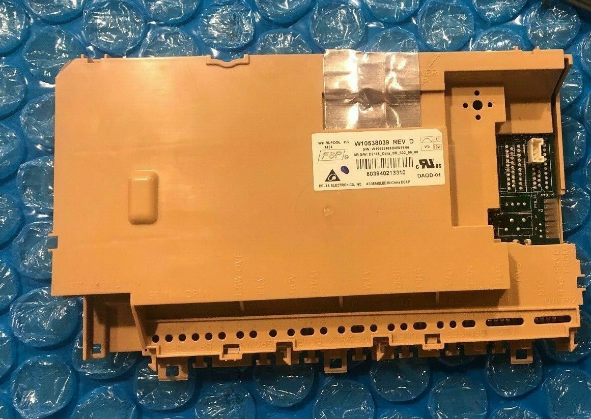 KitchenAid Maytag Kenmore Whirlpool Dishwasher Control Board W10538039 Rev D-image