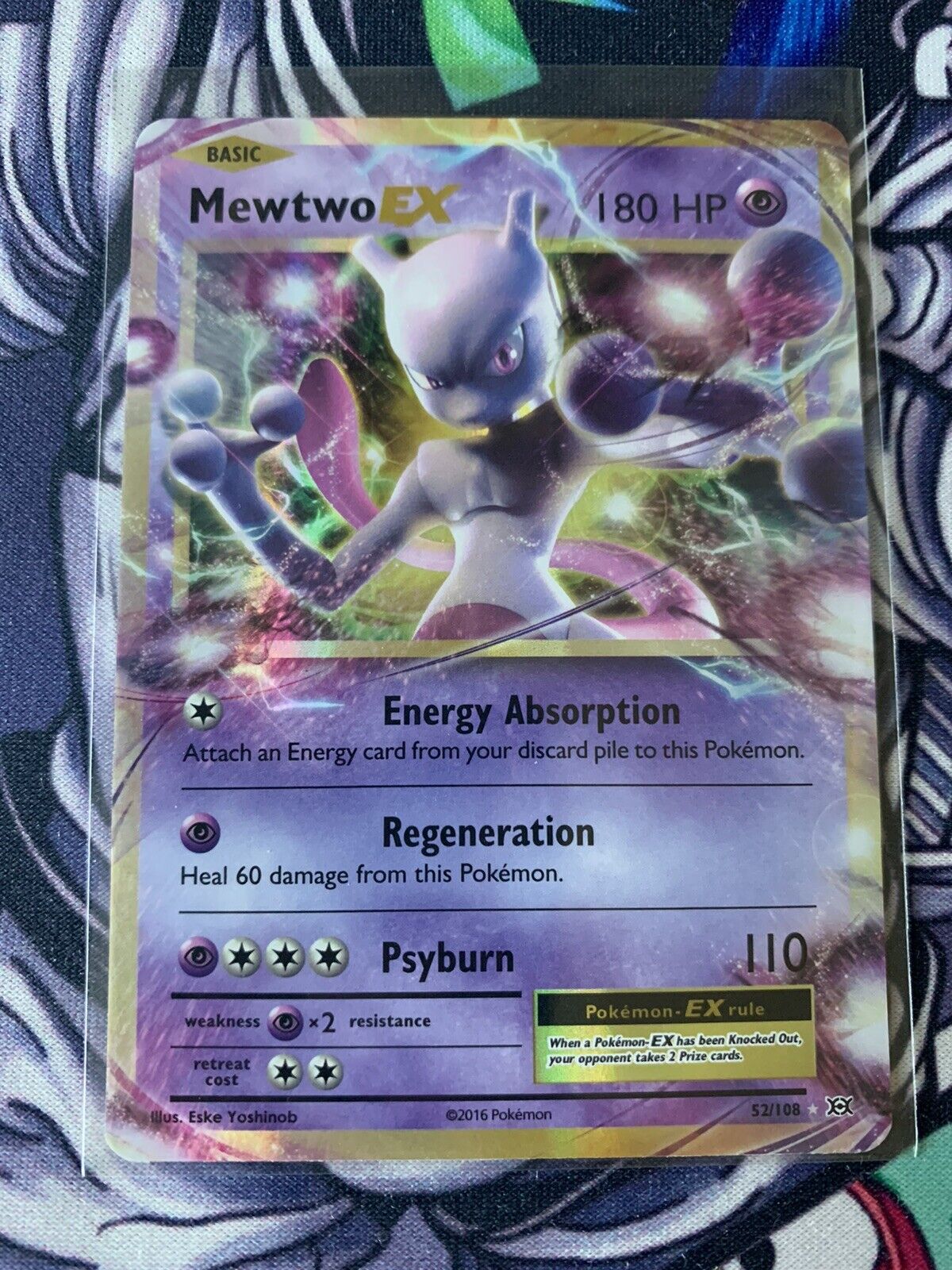 Mewtwo EX - carte Pokémon 52/108 Pokémon XY Evolutions