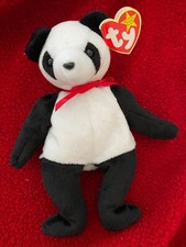 NEW Retired FORTUNE the CHINESE PANDA BEAR Ty Beanie Baby Plush