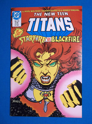 THE NEW TEEN TITANS (2nd series) # 23 - VF/NM 9.0 - STARFIRE vs