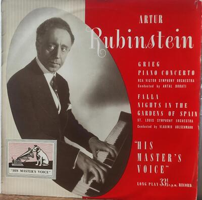 Grieg Piano Concerto/Falla Nights In The Gardens, Artur Rubinstein 12  Vinyl LP