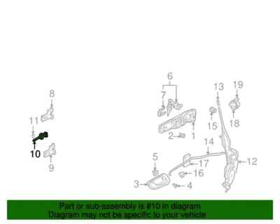 SUZUKI Genuine Front Right Door Detent Stop 2003 XL7 81810 - 65D00