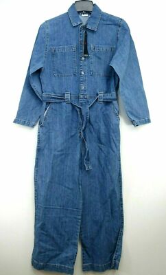 Levi's Women's Denim Blue Crop Jumpsuit Jean Coverall LG Overall