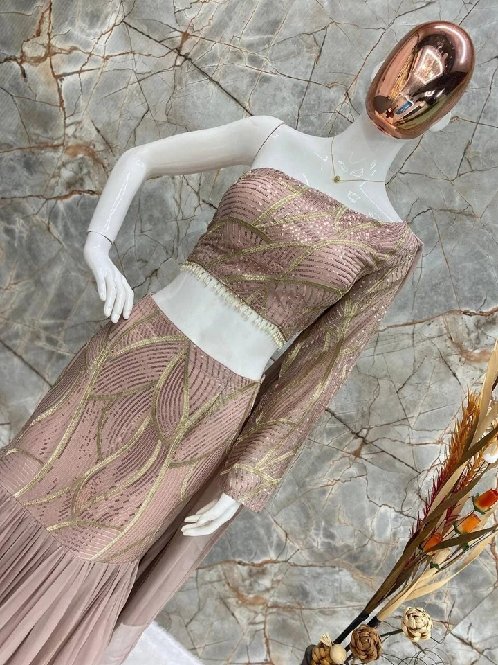 Дизайнерский предварительно драпированный сари блузка Болливуд вечеринки износ сари готовы носить сари - Изображение 4 из 4