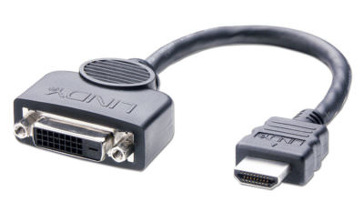 LINDY HDMI Stecker / DVI-D Buchse Adapterkabel 0.2m 41227 DVI-D Dual Link