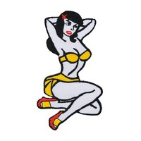 Ac01★Rockabilly Sexy Pinup Girl AufnäHer BüGelbild Applikation Patch 6,1 X 11 Cm
