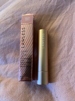 Lawless Forget The Filler Lip Plumping Tinted Balm Stick Baby Doll New In Box