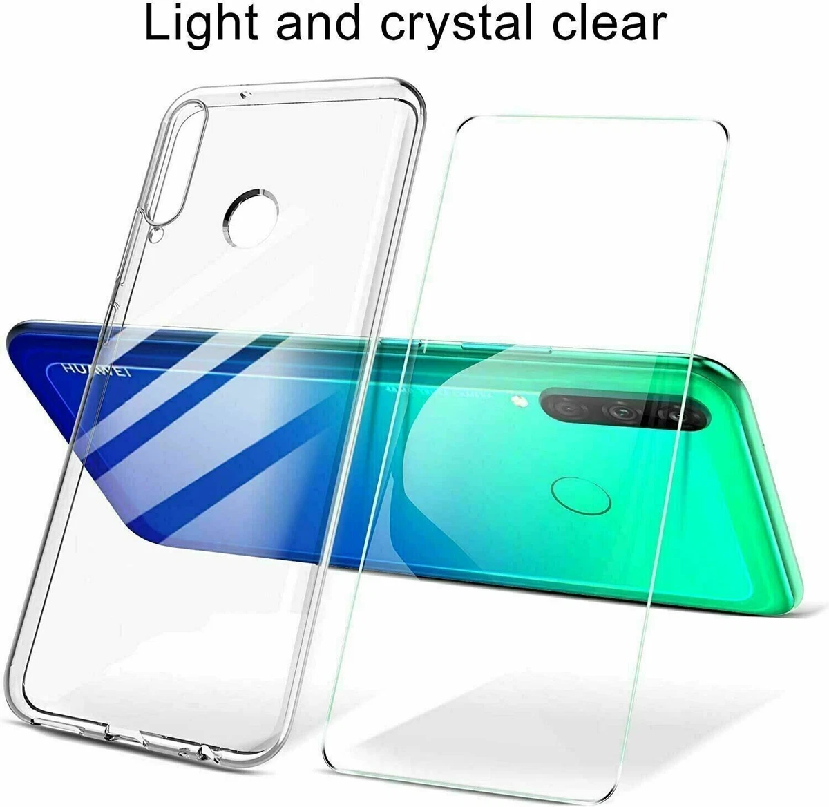 Case for Oppo Reno 10 Pro Global + Tempered Glass Screen Protector  Protective Film,Slim Transparent Blue Protection Case Cover for Oppo Reno  10 Pro