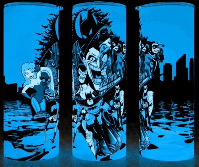 Glow in the Dark Batman Gradient Gotham City Cup Mug Tumbler 20oz