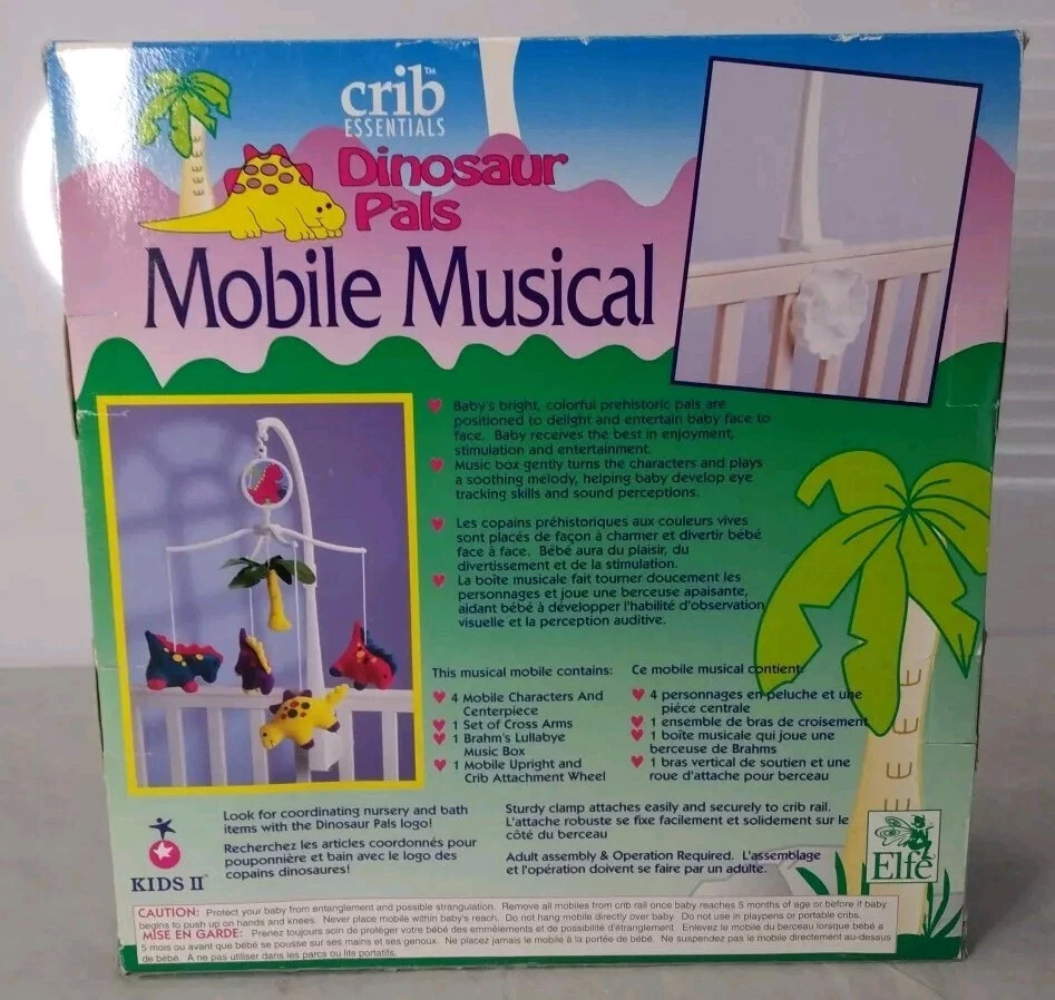 Vintage Plush Dinosaur Pals Musical Mobile - Image 3 of 4